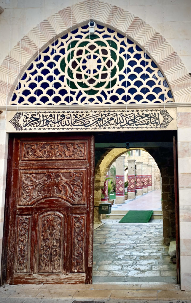 Jaffa mosque entrance: walking wine tour with My Israel Wine tours